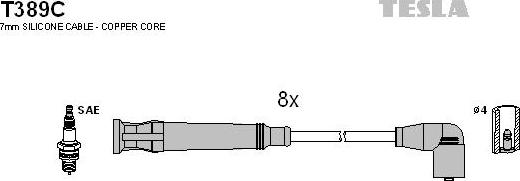 TESLA T389C - Ignition Cable Kit autospares.lv