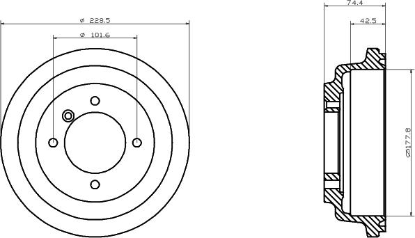 Textar 94015200 - Brake Drum autospares.lv