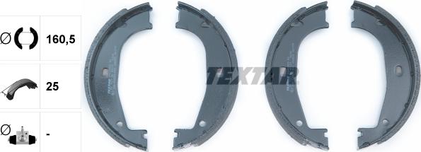 Textar 91045500 - Brake Shoe Set, parking brake autospares.lv