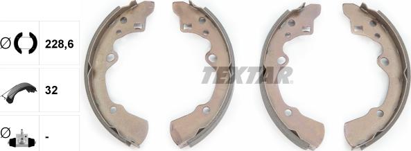 Textar 91040000 - Brake Shoe Set autospares.lv