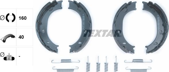 Textar 91055100 - Brake Shoe Set, parking brake autospares.lv