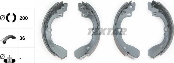 Textar 91056100 - Brake Shoe Set autospares.lv