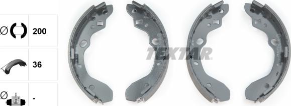 Textar 91053200 - Brake Shoe Set autospares.lv