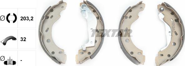 Textar 91057400 - Brake Shoe Set autospares.lv