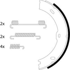 Textar 91066800 - Brake Shoe Set, parking brake autospares.lv