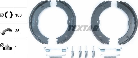 Textar 91066800 - Brake Shoe Set, parking brake autospares.lv