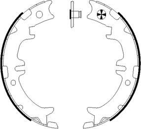 Textar 91060500 - Brake Shoe Set, parking brake autospares.lv