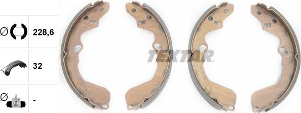 Textar 91067300 - Brake Shoe Set autospares.lv