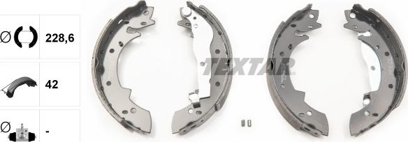 Textar 91011200 - Brake Shoe Set autospares.lv