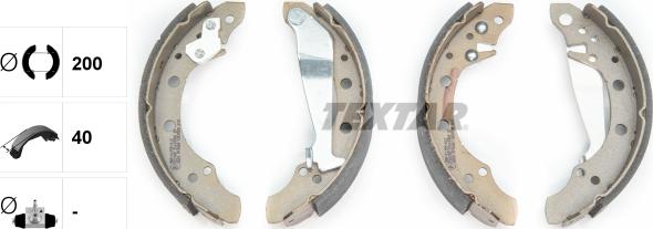 Textar 91018300 - Brake Shoe Set autospares.lv