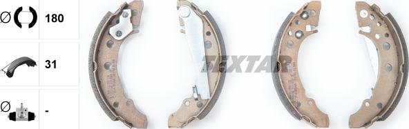Textar 91018200 - Brake Shoe Set autospares.lv