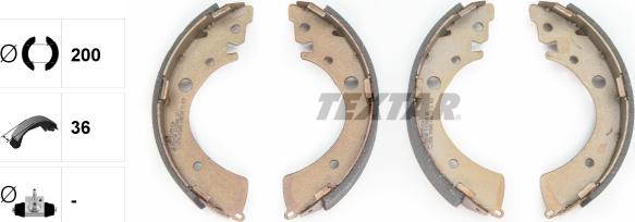 Textar 91039601 - Brake Shoe Set autospares.lv