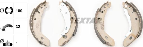 Textar 91031200 - Brake Shoe Set autospares.lv