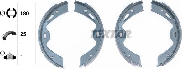 Textar 91076700 - Brake Shoe Set, parking brake autospares.lv