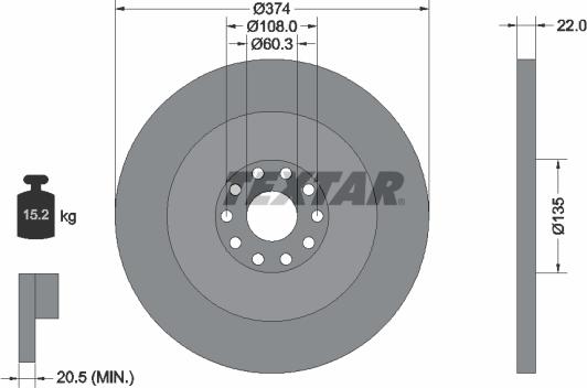 Textar 93066400 - Brake Disc autospares.lv