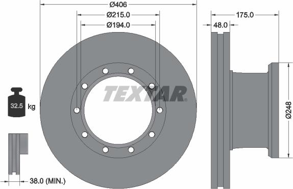 Textar 93067600 - Brake Disc autospares.lv