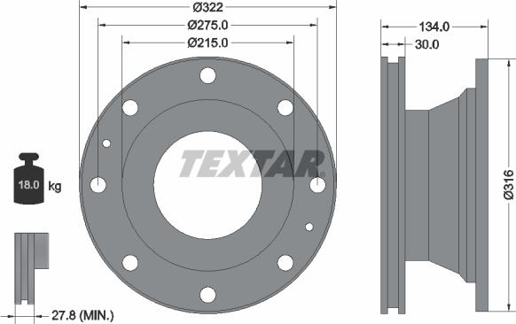 Textar 93084900 - Brake Disc autospares.lv