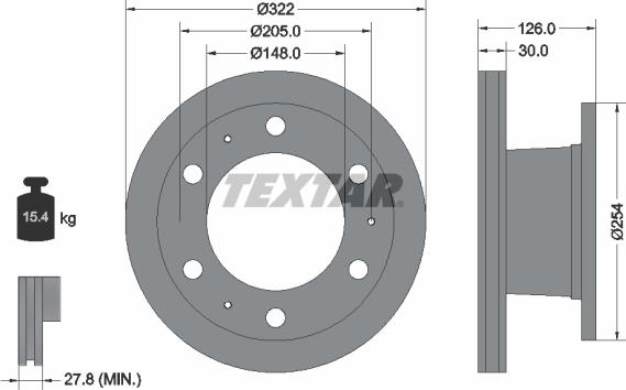 Textar 93084300 - Brake Disc autospares.lv