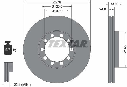 Textar 93085800 - Brake Disc autospares.lv