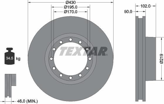 Textar 93085200 - Brake Disc autospares.lv