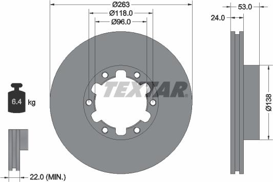 Textar 93191900 - Brake Disc autospares.lv