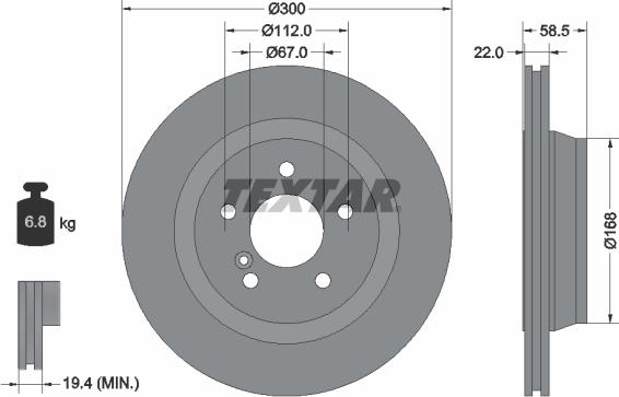 Textar 92099500 - Brake Disc autospares.lv