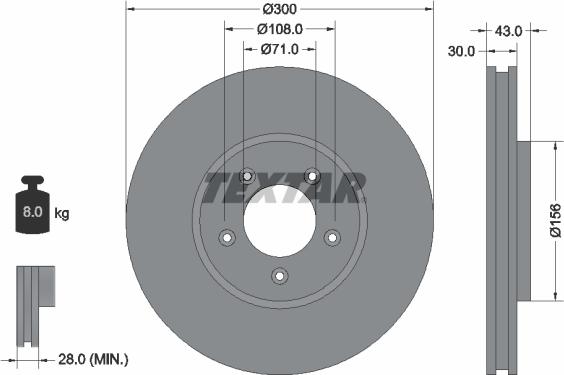 Textar 92099003 - Brake Disc autospares.lv