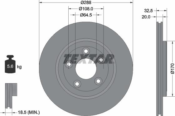 Textar 92099105 - Brake Disc autospares.lv