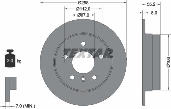 Textar 92099700 - Brake Disc autospares.lv