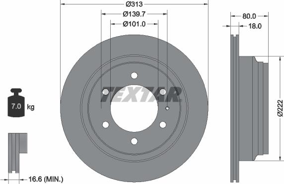 Textar 92091600 - Brake Disc autospares.lv