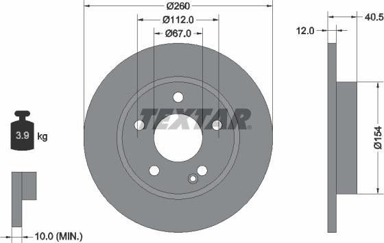 Textar 92091200 - Brake Disc autospares.lv