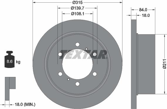 Textar 92093100 - Brake Disc autospares.lv