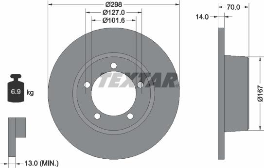 Textar 92040605 - Brake Disc autospares.lv