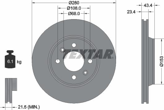 Textar 92048400 - Brake Disc autospares.lv