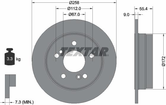 Textar 92059500 - Brake Disc autospares.lv