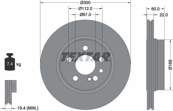 Textar 92056805 - Brake Disc autospares.lv