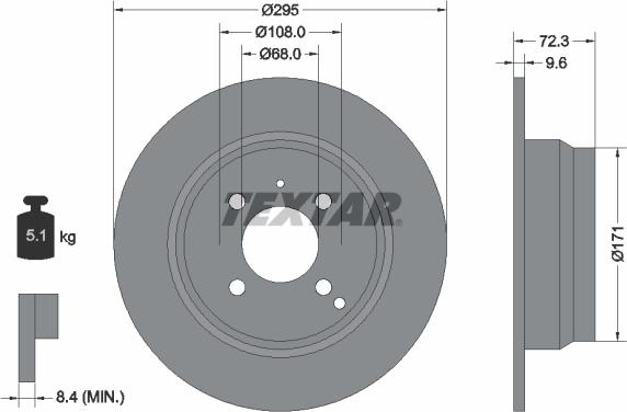 Textar 92058700 - Brake Disc autospares.lv