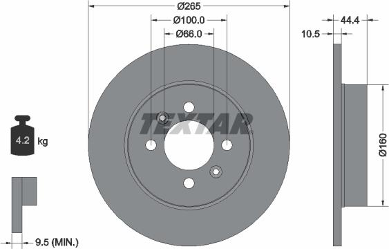 Textar 92064900 - Brake Disc autospares.lv