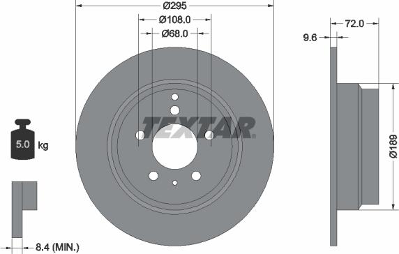 Textar 92066805 - Brake Disc autospares.lv