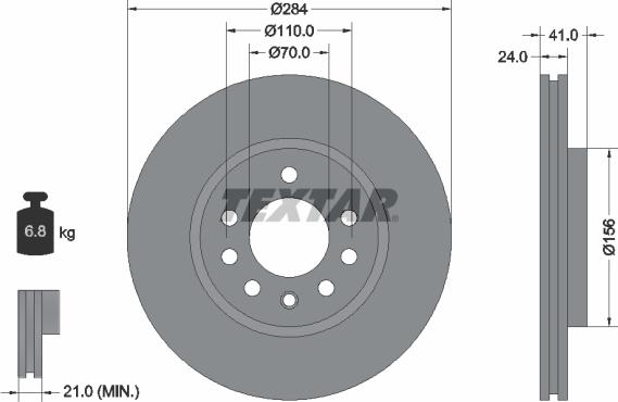 Textar 92066200 - Brake Disc autospares.lv