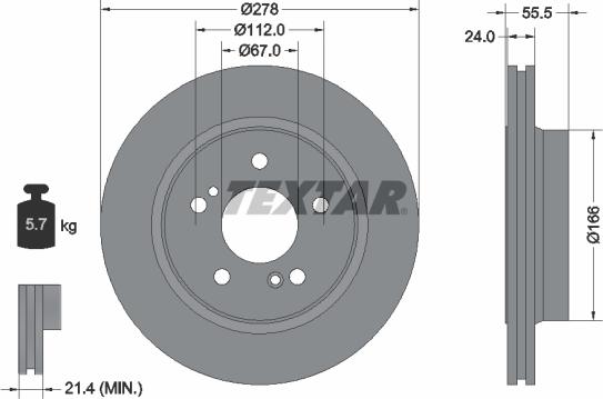 Textar 92060100 - Brake Disc autospares.lv