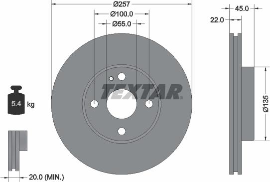 Textar 92061600 - Brake Disc autospares.lv