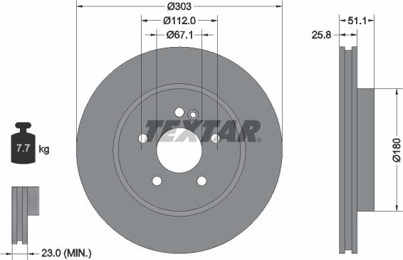 Textar 92089903 - Brake Disc autospares.lv