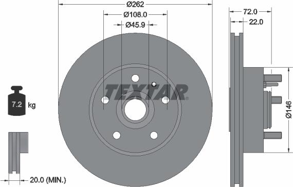 Textar 92031300 - Brake Disc autospares.lv