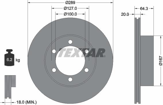 Textar 92076300 - Brake Disc autospares.lv