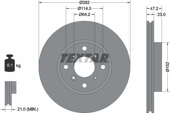 Textar 92078300 - Brake Disc autospares.lv