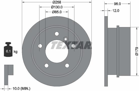 Textar 92073400 - Brake Disc autospares.lv