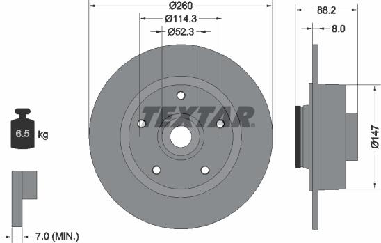 Textar 92195900 - Brake Disc autospares.lv