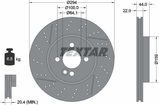 Textar 92196705 - Brake Disc autospares.lv