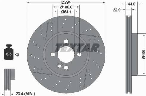 Textar 92196700 - Brake Disc autospares.lv